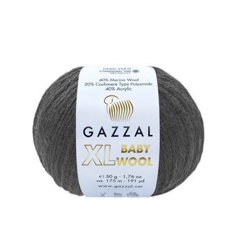 Пряжа Газзал Бейби Вул XL (Gazzal Baby Wool XL) 803XL чёрный