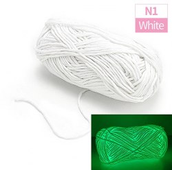 Glow Yarn (Светящаяся в темноте пряжа) цвет белый