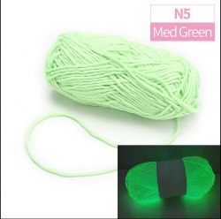 Glow Yarn (Светящаяся в темноте пряжа) цвет мятный