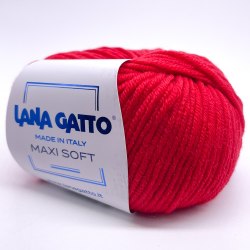 Пряжа Лана Гатто Макси Софт (Lana Gatto Maxi Soft) 10095 алый