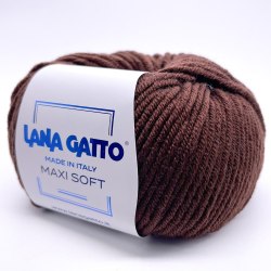 Пряжа Лана Гатто Макси Софт (Lana Gatto Maxi Soft) 10040 шоколад