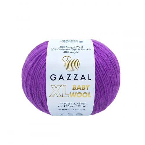 Пряжа Газзал Бейби Вул XL (Gazzal Baby Wool XL) 815XL тёмная фуксия