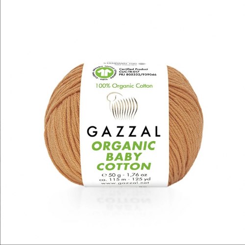Пряжа Газзал Органик Беби Коттон (Gazzal Organic Baby Cotton) 438 абрикос