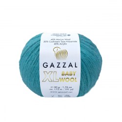 Пряжа Газзал Бейби Вул XL (Gazzal Baby Wool XL) 832XL бирюза