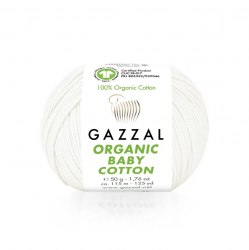 Пряжа Газзал Органик Беби Коттон (Gazzal Organic Baby Cotton) 415 белый