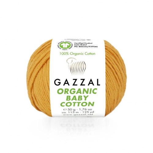 Пряжа Газзал Органик Беби Коттон (Gazzal Organic Baby Cotton) 418 светлый оранжевый
