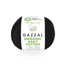 Пряжа Газзал Органик Беби Коттон (Gazzal Organic Baby Cotton) 430 чёрный