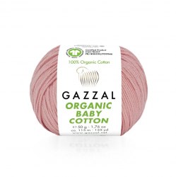 Пряжа Газзал Органик Беби Коттон (Gazzal Organic Baby Cotton) 425 розовый персик