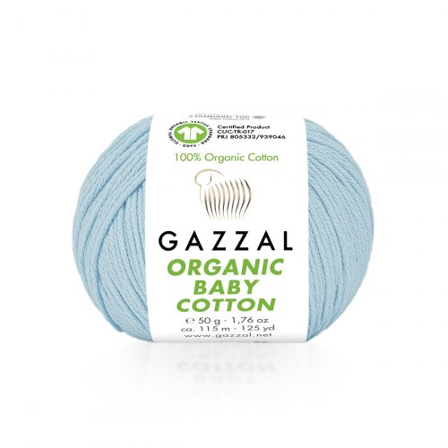 Пряжа Газзал Органик Беби Коттон (Gazzal Organic Baby Cotton) 423 небесно-голубой