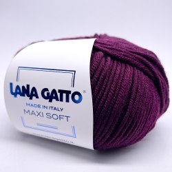 Пряжа Лана Гатто Макси Софт (Lana Gatto Maxi Soft) 19004 сливовый