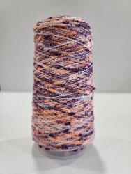 Узелковый люрекс 73 оранжевый-белый-фиолетовый