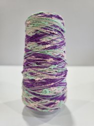 Узелковый люрекс 67 мята-пудра-фиолет