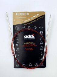 Спицы круговые Адди (Addi) с красной леской №4.5 100см