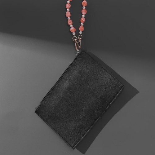 Ручка для сумки, с карабинами, 32 × 1,2 см, цвет персиковый/белый арт.7091643