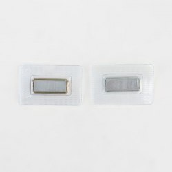 Кнопки магнитные потайные, 25 × 10 мм, 2 части, цвет серебряный арт. 9146766