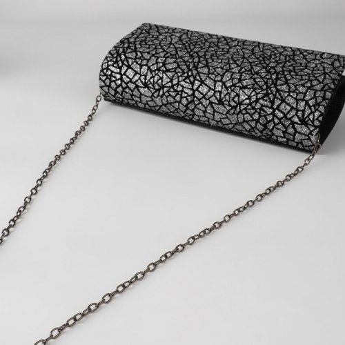 Цепочка для сумки, с карабинами, железная, 5 × 7 мм, 120 см, цвет чёрный никель арт. 7598516
