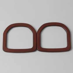 Ручки для сумки деревянные, 12 × 12,9 см, цвет коричневый арт. 7344005