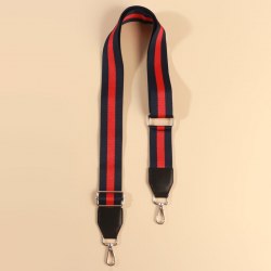Ручка для сумки, стропа с кожаной вставкой, 140 × 3,8 см, цвет синий/красный арт. 5077535