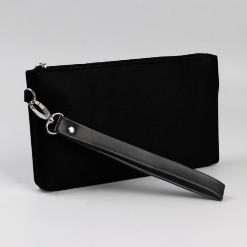 Ручка-петля для сумки, с карабином, 20 × 2 см, цвет чёрный/серебряный арт. 5077526