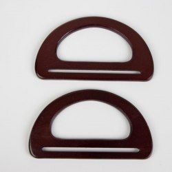 Ручки для сумки деревянные, 10 × 18 см, 2 шт, цвет коричневый арт. 4583476