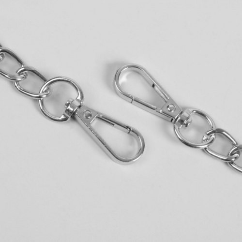 Ручка для сумки, с цепочками и карйабинами, 120 × 1,8 см, цвет серебряный арт. 4327953