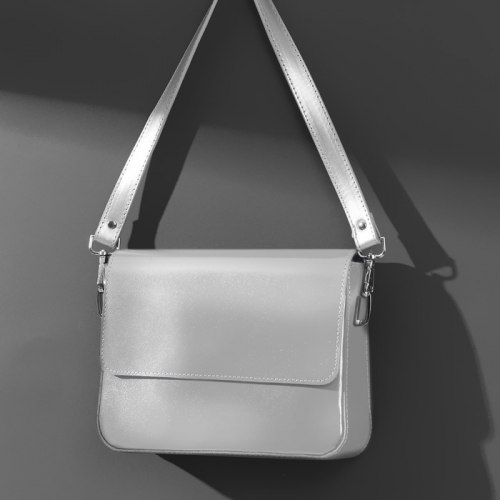 Ручка для сумки, с карабинами, 60 × 2 см, цвет серебряный арт. 4327943