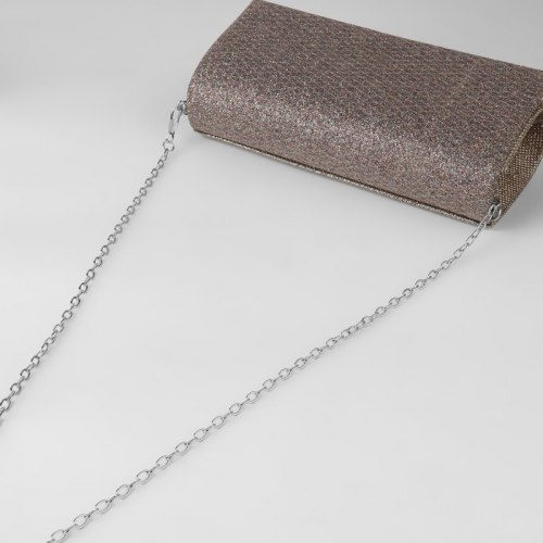 Цепочка для сумки, с карабинами, железная, 5 × 7 мм, 120 см, цвет серебряный арт. 3636030