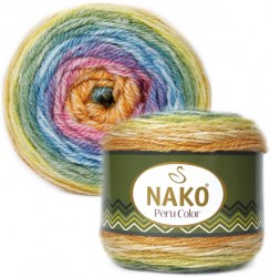 Пряжа Нако Перу Колор (Nako Peru Color) 32190 терракот/роз/гол/зел/оливка