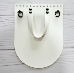 Кожа - Клапан для сумки 16 х 22 см Белый