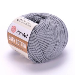 Пряжа Ярнарт Бейби Коттон (YarnArt Baby Cotton) 452 серый