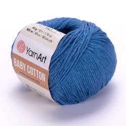 Пряжа Ярнарт Бейби Коттон (YarnArt Baby Cotton) 447 голубой джинс