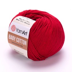 Пряжа Ярнарт Бейби Коттон (YarnArt Baby Cotton) 427 тёмно-красный