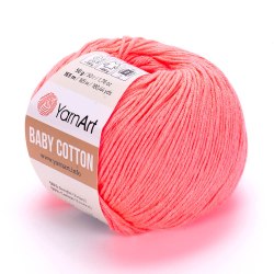 Пряжа Ярнарт Бейби Коттон (YarnArt Baby Cotton) 424 светлый коралл