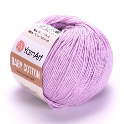Пряжа Ярнарт Бейби Коттон (YarnArt Baby Cotton) 416 светлая сирень