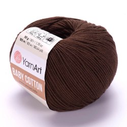 Пряжа Ярнарт Бейби Коттон (YarnArt Baby Cotton) 408 коричневый