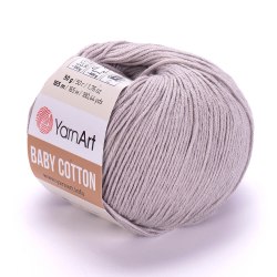 Пряжа Ярнарт Бейби Коттон (YarnArt Baby Cotton) 406 светло-серый