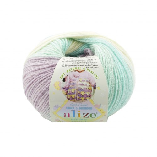 Пряжа Ализе Бейби Вул Батик (Alize Baby Wool Batik) 6620