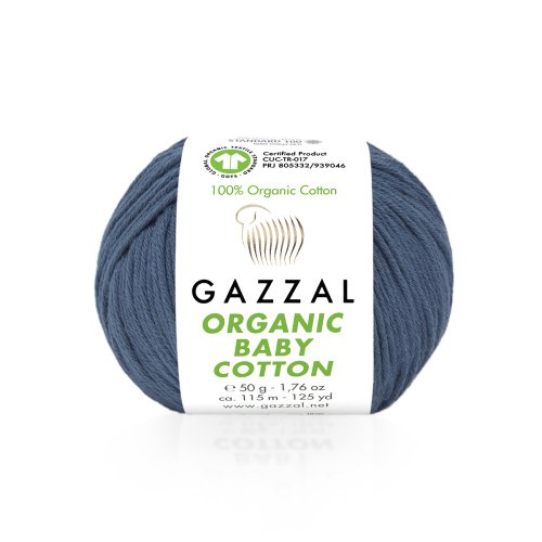 Пряжа Газзал Органик Беби Коттон (Gazzal Organic Baby Cotton) 434 джинсовый