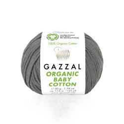 Пряжа Газзал Органик Беби Коттон (Gazzal Organic Baby Cotton) 435 тёмно-серый