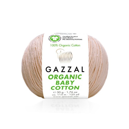Пряжа Газзал Органик Беби Коттон (Gazzal Organic Baby Cotton) 442 пудра