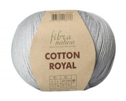 Пряжа Фибра Натура Коттон Роял (Fibra Natura Cotton Royal) 18-723 серый жемчуг