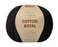 Пряжа Фибра Натура Коттон Роял (Fibra Natura Cotton Royal) 18-718 чёрный