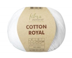 Пряжа Фибра Натура Коттон Роял (Fibra Natura Cotton Royal) 18-701 белый