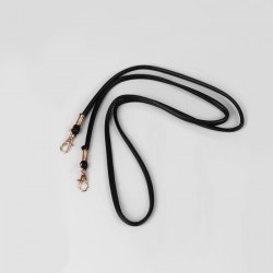 Ручка-шнурок для сумки, с карабинами, 120 × 0,6 см, цвет чёрный арт. 5215319