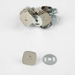 Кнопка магнитная, 18 × 18 мм, цвет серебряный арт. 9232264