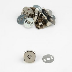 Кнопка магнитная, 14 × 14 мм, цвет серебряный арт. 9232265