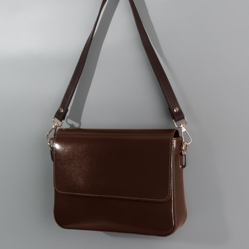 Ручка для сумки, с карабинами, 60 ± 1 см × 2 см, цвет тёмно-коричневый арт. 9327030