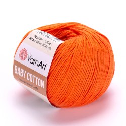 Пряжа Ярнарт Бейби Коттон (YarnArt Baby Cotton) 421 оранжевый