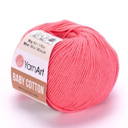 Пряжа Ярнарт Бейби Коттон (YarnArt Baby Cotton) 420 коралловый