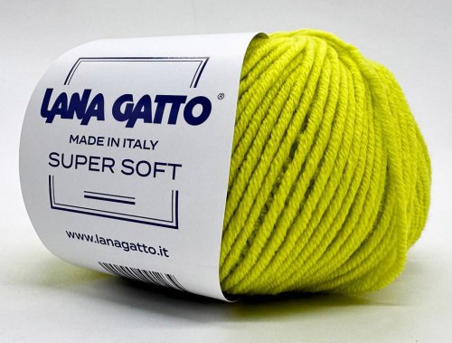 Пряжа Лана Гатто Супер Софт (Lana Gatto Super Soft) 14648 лаймовый неон